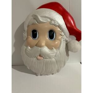 Vintage Ceramic Santa face Pearlized Painit